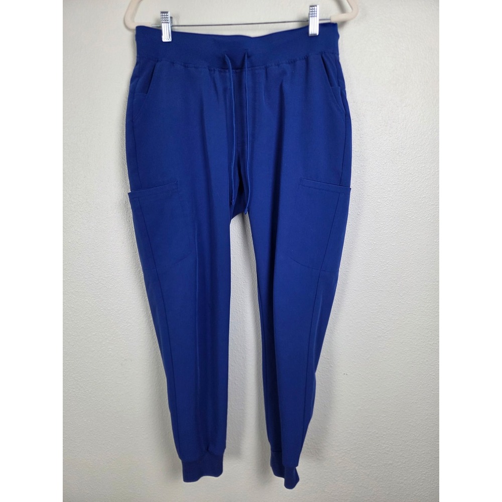 Mandala Equa-Tek Scrub Jogger Pants Royal Blue Women Medium Cargo Pockets Nurse